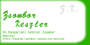 zsombor keszler business card